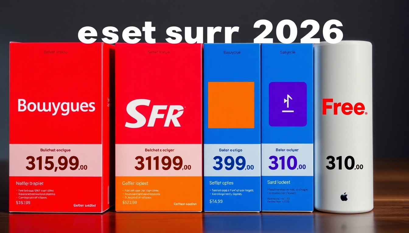 Comparaison tarifaire  bouygues vs sfr, orange et free