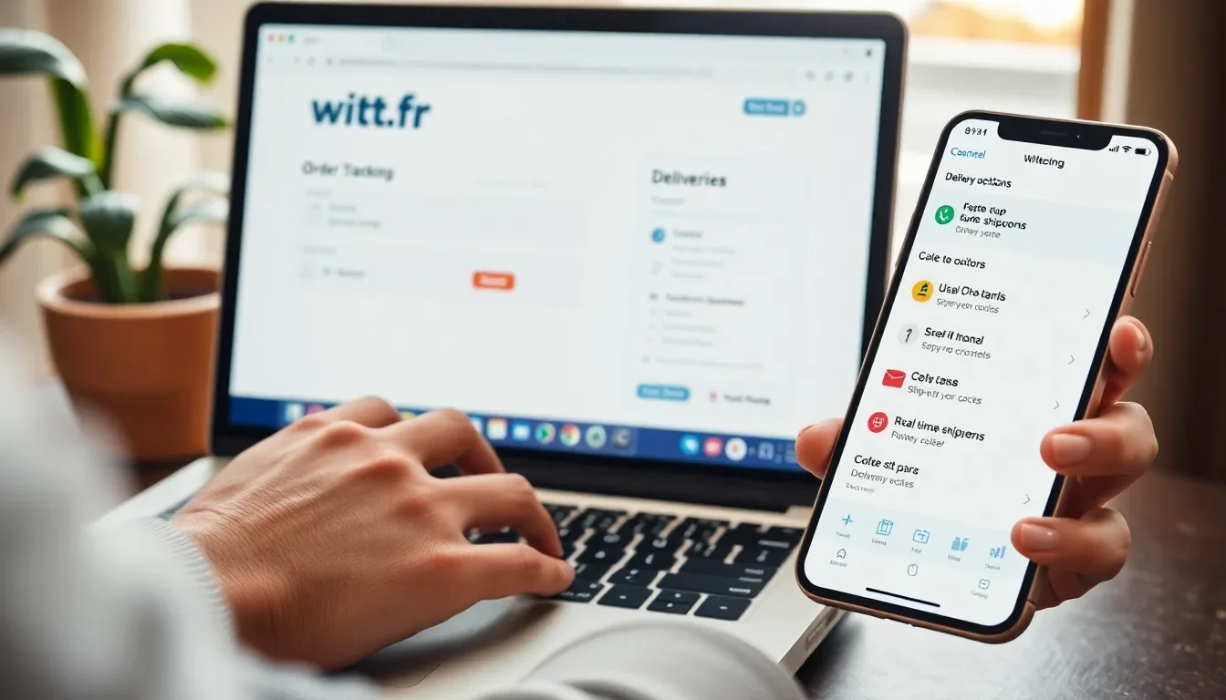 Suivi de commande et options de livraison disponibles